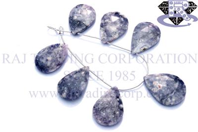 Morado Purple Opal Faceted Pear (Quality A+)